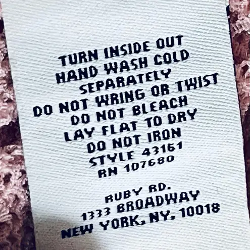 Ruby Road Pink Sz XL Open Front Lightweight Sweater Tie Front Butterfly Sleeve