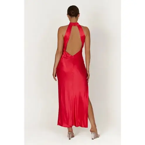 Meshki ✨ CLAIRE SATIN DRAPE BACK MAXI SZ XL DRESS WITH SPLIT✨