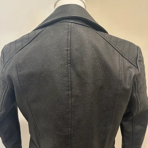 barney's new york Barneys Originals Black Leather Moto Biker Jacket Motorcycle Harley Edgy Baddie