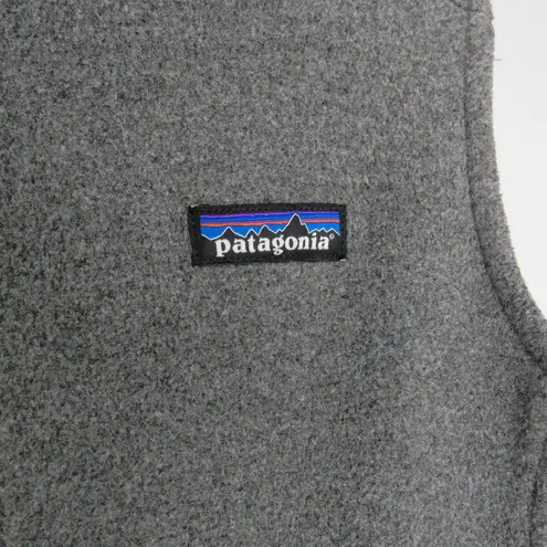 Patagonia  Grey Fleece Vest Sports Boston Logo