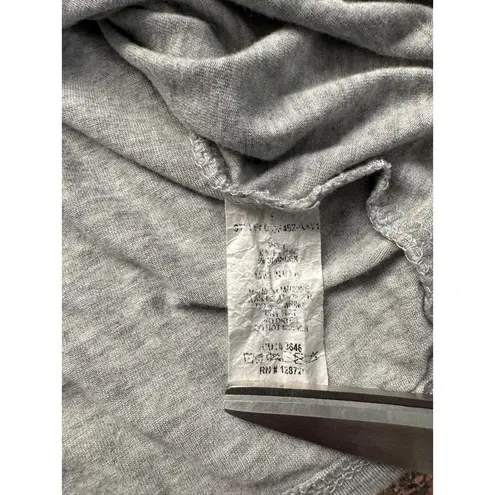 Dee Elly Gray Asymmetric Hem Ruched Side Bodycon Dress Short Sleeve XS