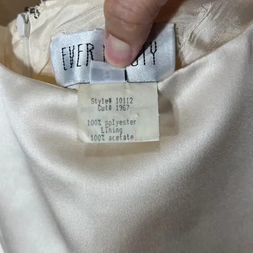 Ever Beauty Dress & Jacket Set Formal Gown Occasion Evening Size 8 Tan