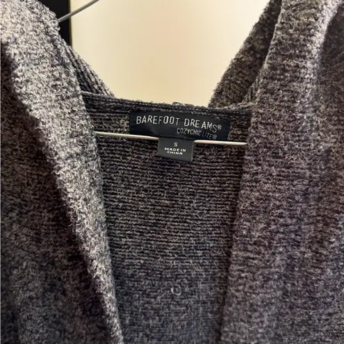 Barefoot Dreams Cozychic Lite Resort Outlet Cardigan Women's Size S Gray Hooded