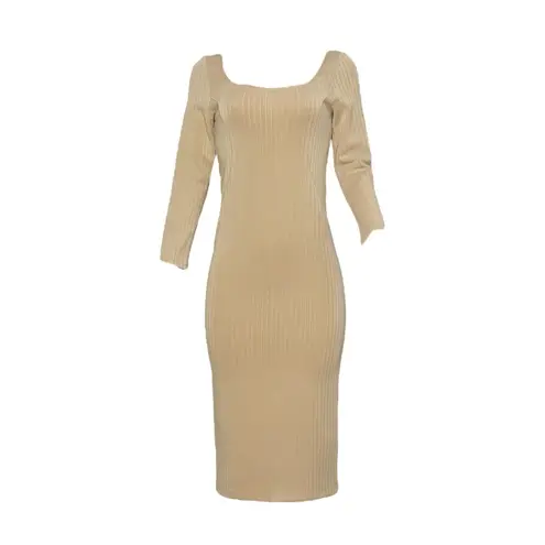 EMERSON FRY Long Sleeve Layering Dress, Sand, Small