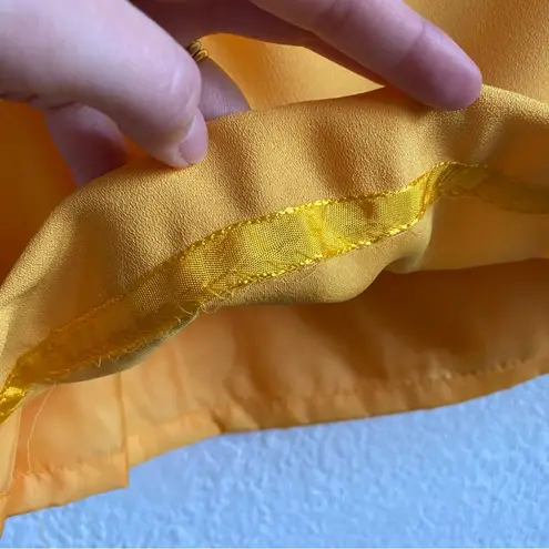 Butter yellow Polyester pencil skirt