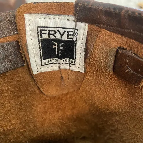 Frye  Brown Midi Height Ankle Boots Size 6.5