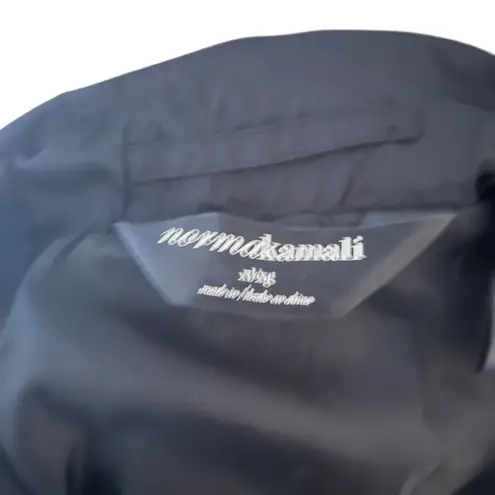 Norma Kamali Women's Black Double Breasted Trench Coat Belted XL Classic