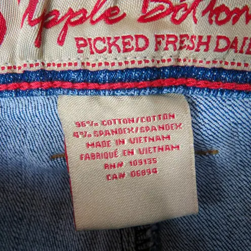 Apple Bottoms Y2k Vintage Jeans Red Cuffed Straight Jeans Size 14 34" NWT