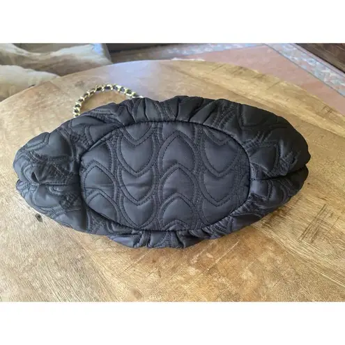 Koret Black Quilted Shoulder Bag Gold Chain Strap Medium Flap Handbag New Black