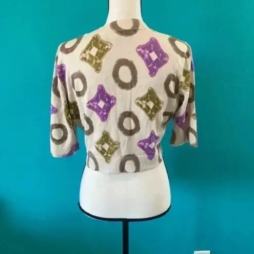 Nine West  dress beige cropped cardigan sweater in size large