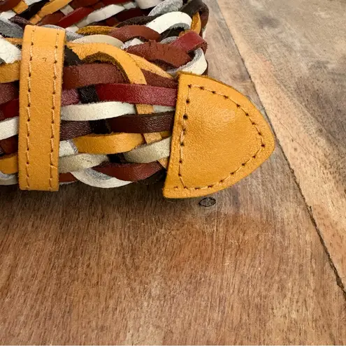 Capezio Argentina Womens Leather Woven Leather Belt Rustic Multicolor Size M/L