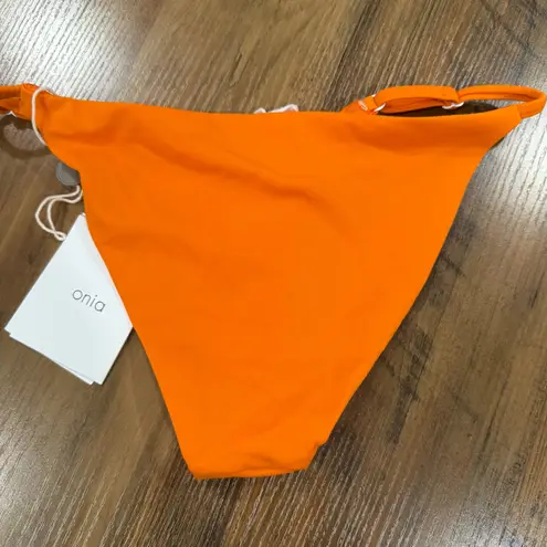 ONIA Hannah Low Rise Y2K Solid Persimmon Orange Bikini Bottom XS