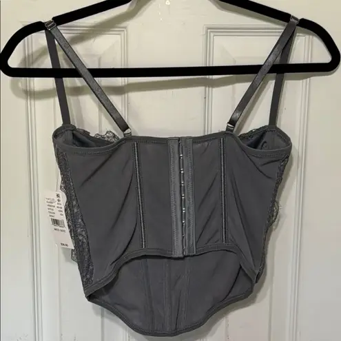 NWT Ryan Destiny Pacsun Gray Lace Bra Camisole Size Medium
