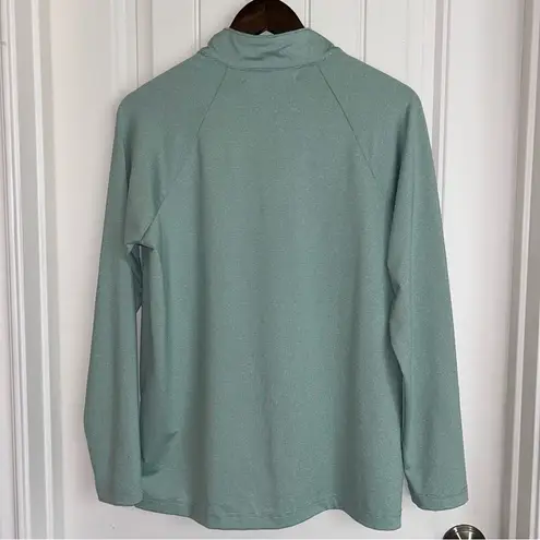 Devon & Jones moisture wicking quarter zip performance pull over women L Green Size L