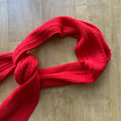 New York & Company Red Woven Fringe Scarf, Cozy Holiday Accessories