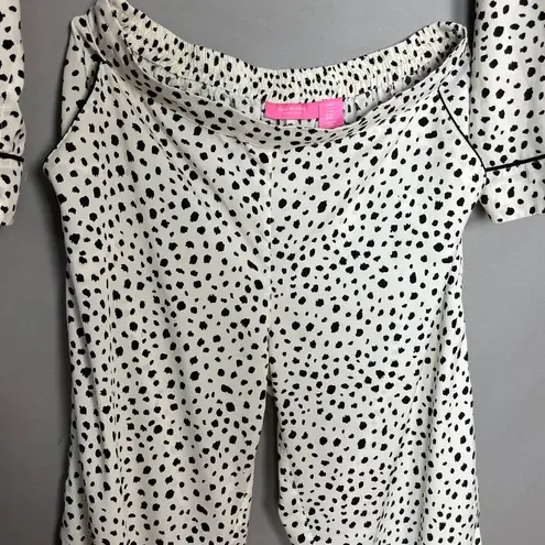 Isaac Mizrahi Pajamas Dots Cruella De Vil Halloween Costume Dalmatian Spots Med