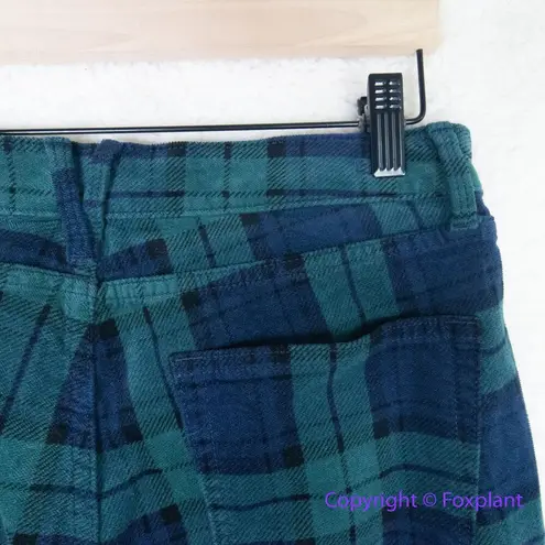 Vineyard Vines New!  green plaid high rise kick flare pants flannel Christmas, 29