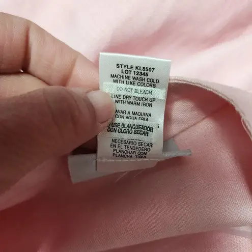 Jaclyn Smith Pink Pastel Double Button Linen Blend Blazer Size 12