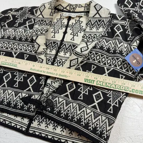 Flashback Southwestern Geometric Cropped Jacket – Women M Multicolor Black Size M