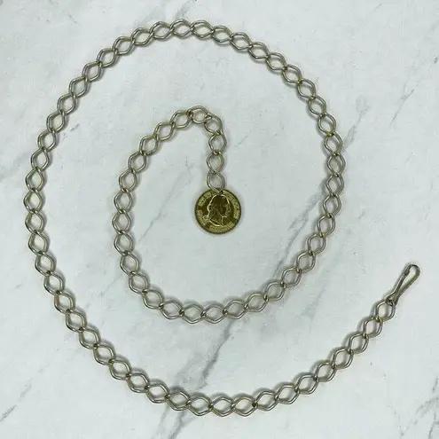 George Washington Coin Charm Chain Link Belt Size Small S Medium M Gold