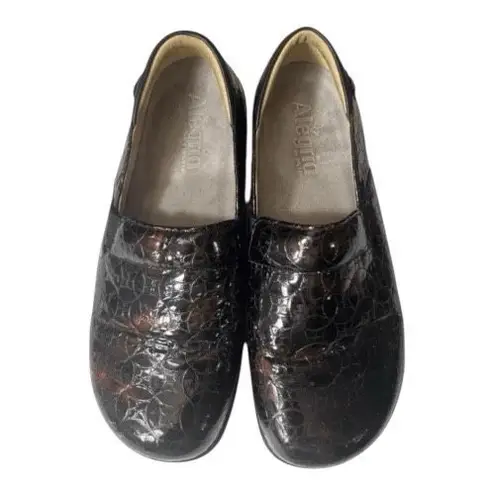 Alegria Keli Burgundy Professional Leather Clogs Size 37 Women Shoes Comfort