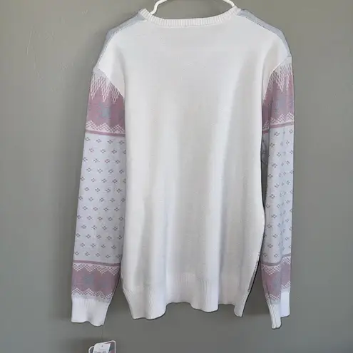 Sanrio NWT Hello Kitty Ski Club Snow Angel Crew Sweatshirt Woman Junior S Pink