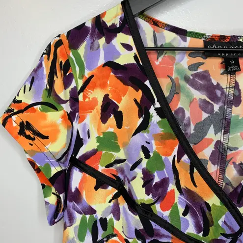 Connected Apparel Floral Short Sleeve Dress