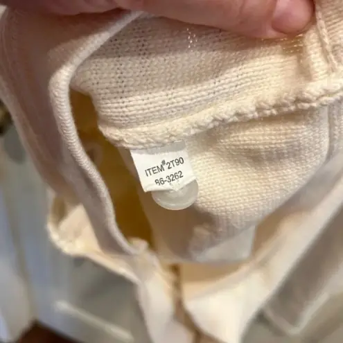 Orvis  Off White Cotton Cardigan Women's Size Large‎ Button Down Gorpcore