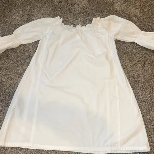 Liv & Laf Women’s White Hobo Peasant 3/4 Sleeve Dress XS