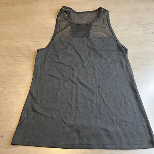 Racerback Tank Top Mesh Panel Sleeveless Activewear Casual Blouse Black Size undefined