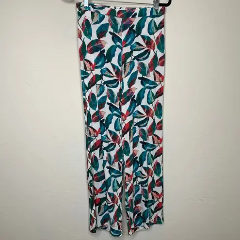 ONIA Mila Floral Resortwear Pants Swim Beach Cruise Sz Medium Tropical