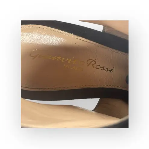 Gianvito Rossi š’€Stiletto Heel Slingback Sandals š’€Black š’€36 6M š’€Logo Dustbag