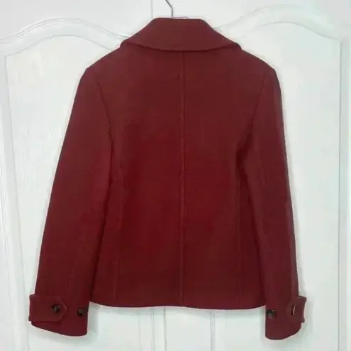 Joseph Diagonal Wool Dove Coat in Raisin Size 38 Medium 6 US
