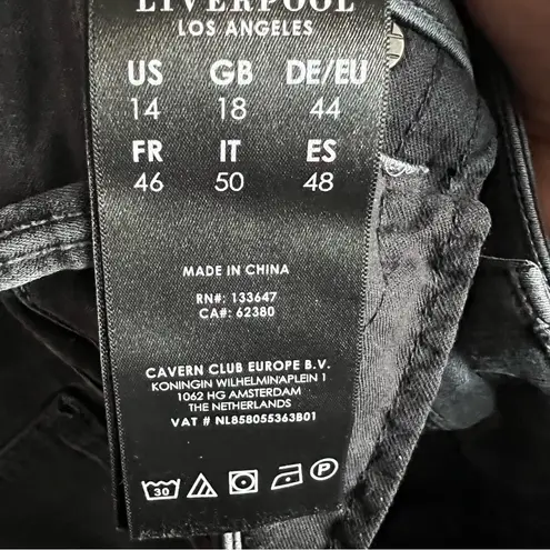 Liverpool Faded Black The High Ankle Skinny denim Jeans