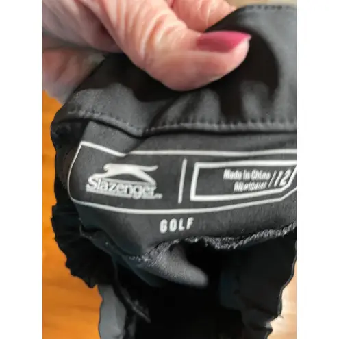 Slazenger Black golf Pants Elastic Waist Zipper Pocket 12 Performance Fabric