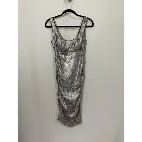 Nicole Miller Sequined  Ruched Party Dress. Size 2.