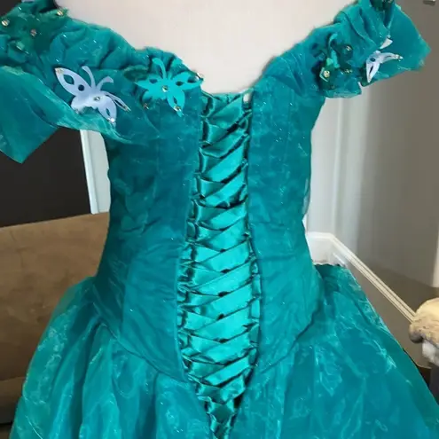 Women’s Fairy Tale Prom Party Dress with Corset Back Size 4 NWT Green