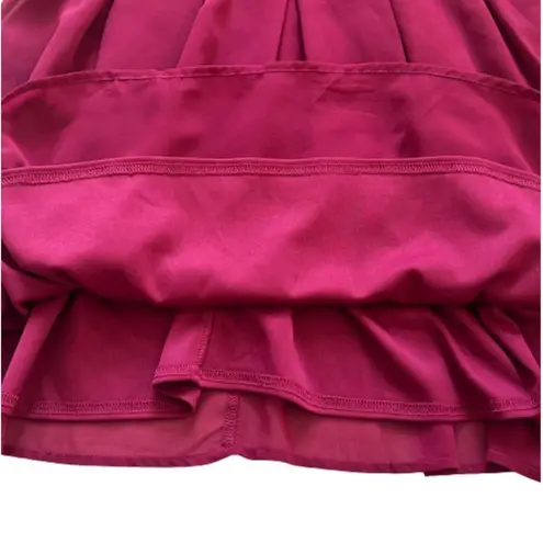 Jun & Ivy Jun Ivy Dress Berry Gold Floral Brocade Cap Sleeve Pleated Fit Flare Medium NEW