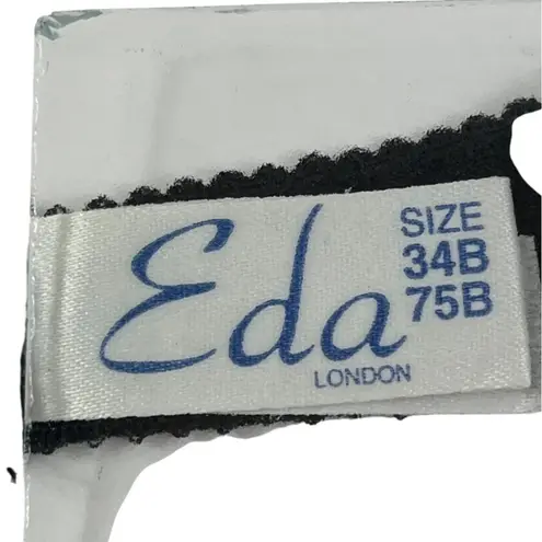 Eda London Lace & Satin Black & Teal Bra 34B Size undefined