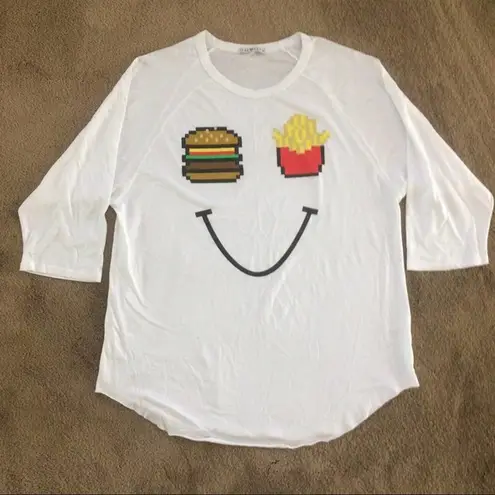 Junk Food Hamburger & Fries Smiley Face Large