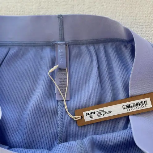 SKIMS Cotton Rib Loose Boxer in Blue Violet, Size Small