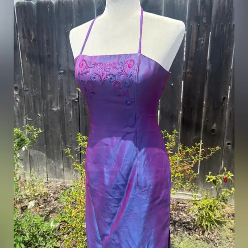 Gunne Sax Vintage Jessica McClintock Millennium Iridescent Purple Dress XS