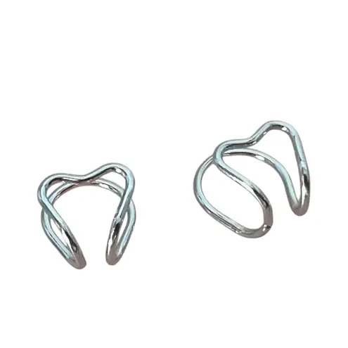 Silver Heart Non Piercing Ear Cuff Earring
