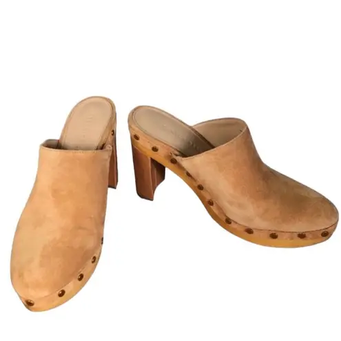 Veronica Beard  Grita Suede Clogs in tan 10