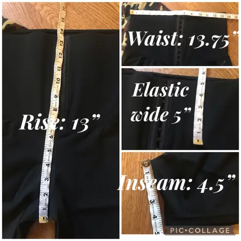 Black High Waist 4.5” Inseam Biker Short With Waist Trainer Size L Size L