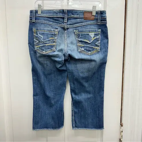 BKE Sabrina thick stitch denim jean capri capris women's 28