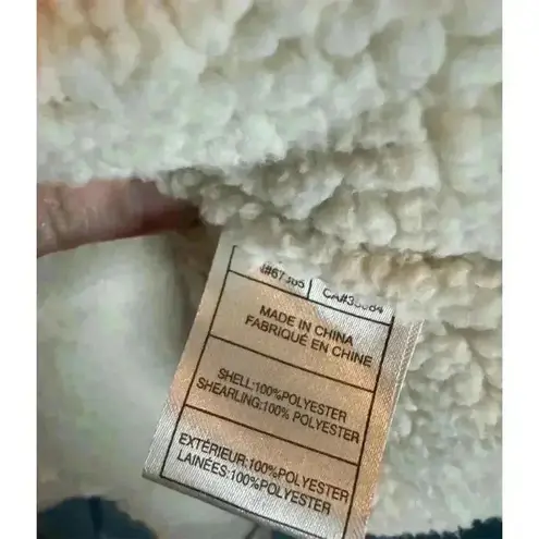 JACK NWT Women's Brown Faux Leather Shearling Open Vest Size L 70s Penny Lane