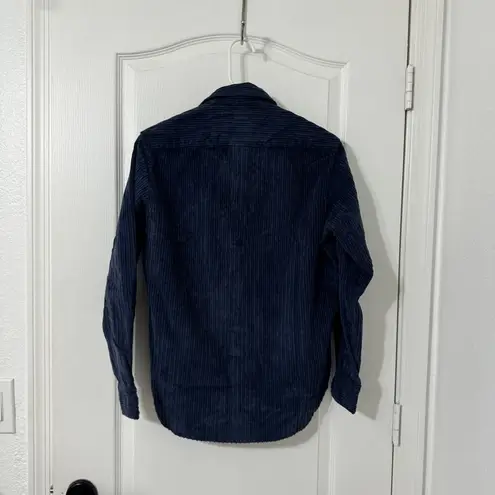 Frank & Eileen Relaxed Fit Corduroy Button-Up Shirt Lagoon Blue XXS