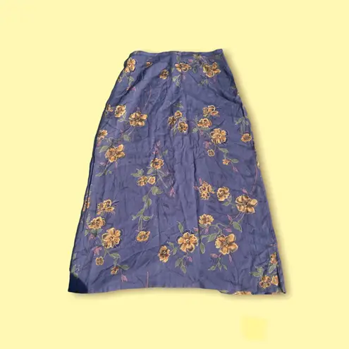 Sag Harbor 90s Purple Floral Skirt