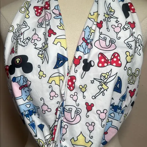 Disney Mickey Mouse  Infinity Scarf Soft Cotton 46” Carousel Day at the Park